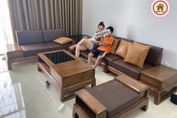 sofa 2 văng chân quỳ SG39
