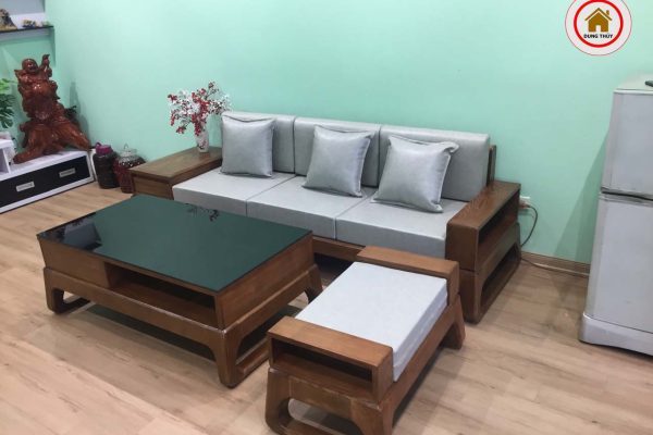 bàn ghế sofa gỗ cho phòng khách nhỏ