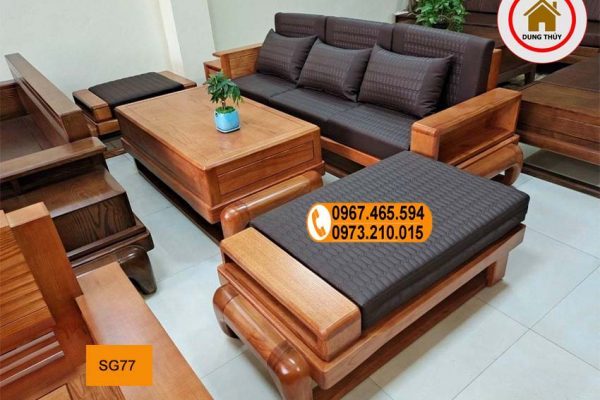 Bộ ghế sofa đùi gà gỗ sồi Nga SG77