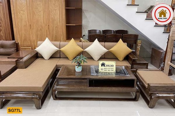 sofa góc chữ L chân đùi gà SG77L