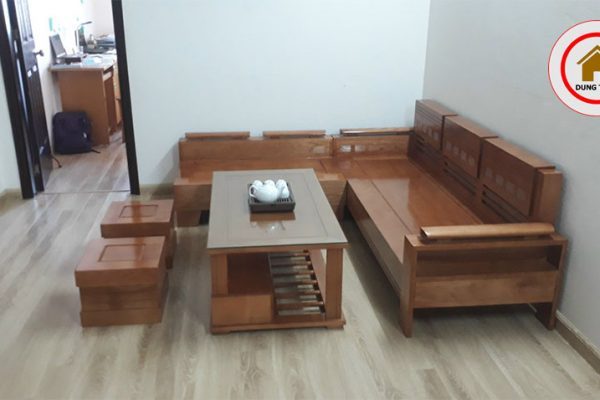 Sofa góc trứng nhỏ gỗ sồi Nga SG05