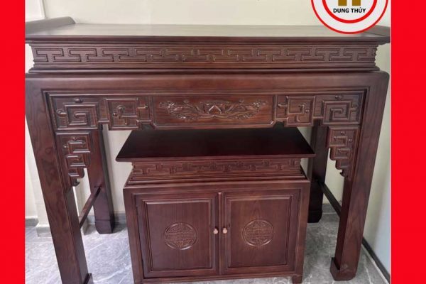Kệ bàn thờ sen gỗ sồi Nga BT04