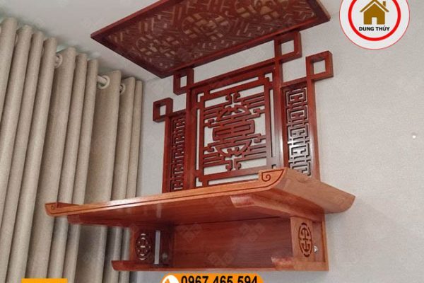 bàn thờ treo tường gỗ hương đá BT08