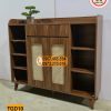 Tủ giầy dép 2 cánh 2 kệ kèm họa tiết mây gỗ công nghiệp TGD10