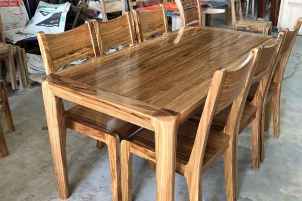 bàn ăn 6 ghế gỗ hương xám BA31 đẹp