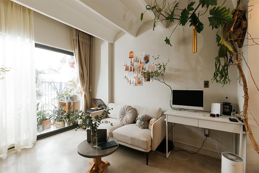 căn hộ tràn đầy ánh nắng và cây xanh