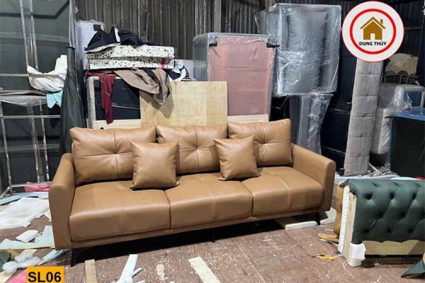 ghế salon bọc da đi văng SL06