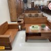 Bộ ghế sofa 2 văng chân choãi gỗ xoan đào SG79