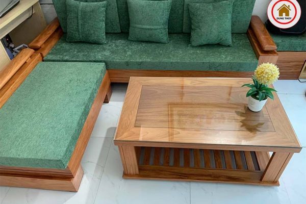 bộ sofa góc trứng gỗ gõ