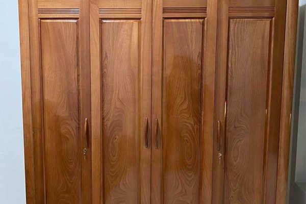 Tủ quần áo 4 cánh 3 buồng gỗ xoan đào TG21