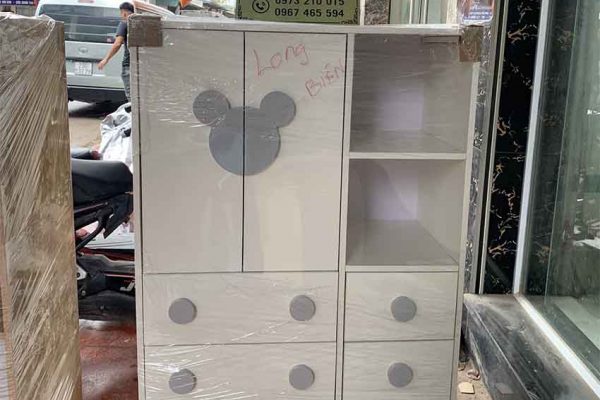 Tủ quần áo trẻ em 2 cánh nhiều ô TTE01