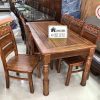 Bộ bàn ăn 6 ghế kiểu cổ điển gỗ hương xám BA33