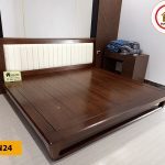 giường ngủ chân quỳ gỗ sồi Nga GN24