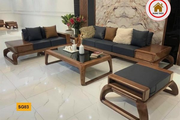 Bộ ghế sofa 2 văng chân xoắn gỗ sồi Nga SG83