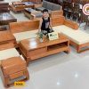 sofa góc chữ L gỗ gõ SG82L