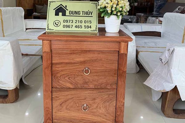Táp đầu giường 2 ngăn gỗ hương đá TD17