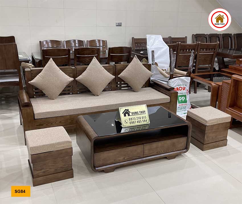 bộ bàn ghế gỗ phòng khách nhỏ giá rẻ