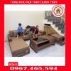 Bộ ghế sofa góc chữ L chân quỳ gỗ sồi Nga SG61L