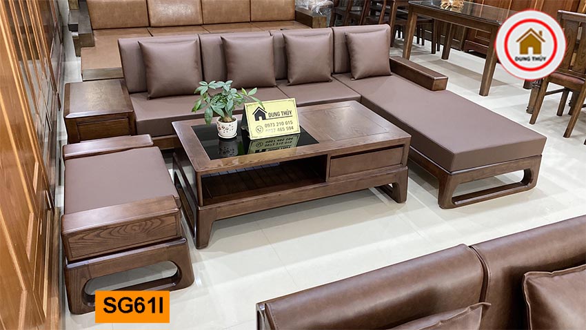 sofa chân quy góc chữ L SG61l