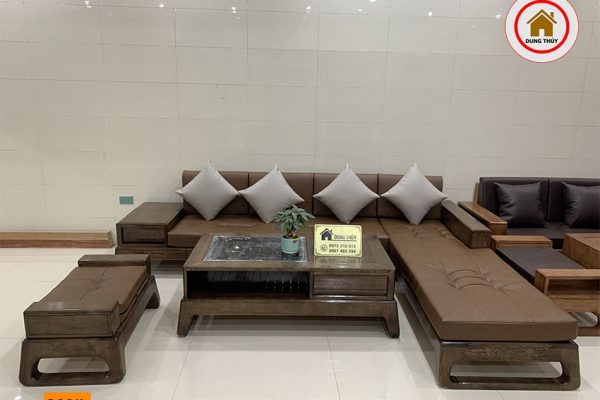 sofa góc chữ L gỗ sồi Nga SG61L
