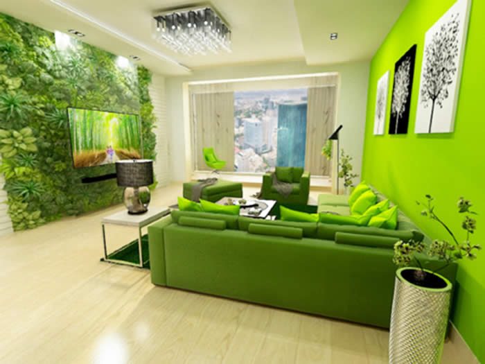 thiết kế phòng khách cho người mệnh Mộc