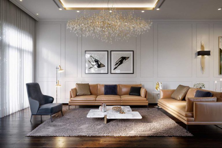 thiết kế phòng khách cho người mệnh Thổ