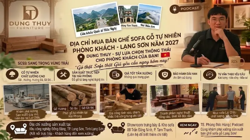 Đặt mua bàn ghế sofa gỗ tự nhiên ở đâu tốt và rẻ ở tỉnh Lạng Sơn