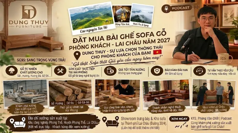 Địa chỉ mua bàn ghế sofa gỗ phòng khách ở Lai Châu