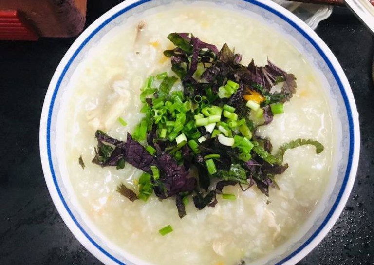 cháo tía tô giải cảm