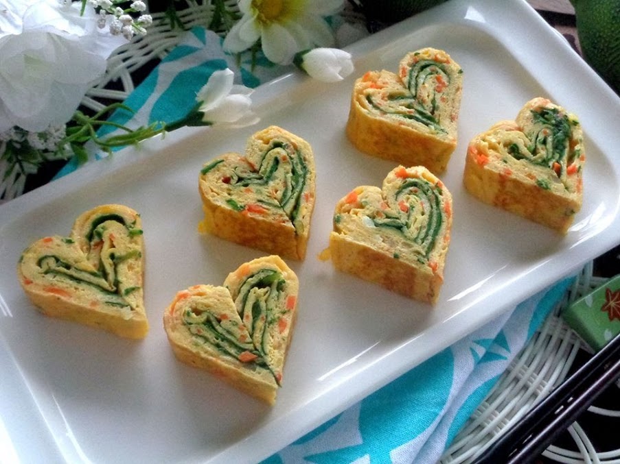 trứng cuộn trái tim