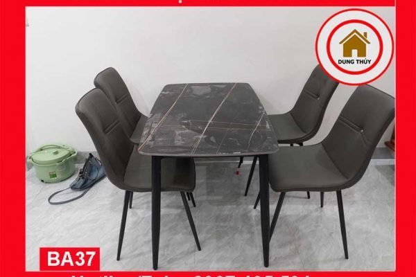 Bộ bàn ăn 4 ghế nhập khẩu chân tăm BA37