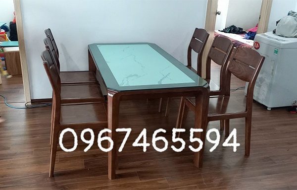 bộ bàn ăn 6 ghế tại KĐT Thanh Hà