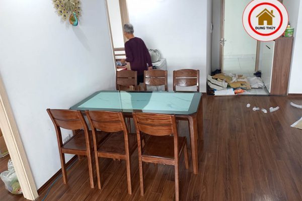 bộ bàn ăn 6 ghế tại KĐT Thanh Hà