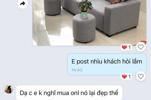 Bàn giao nhà chị Thảo - Bắc Ninh - ghế salon kèm 2 đôn