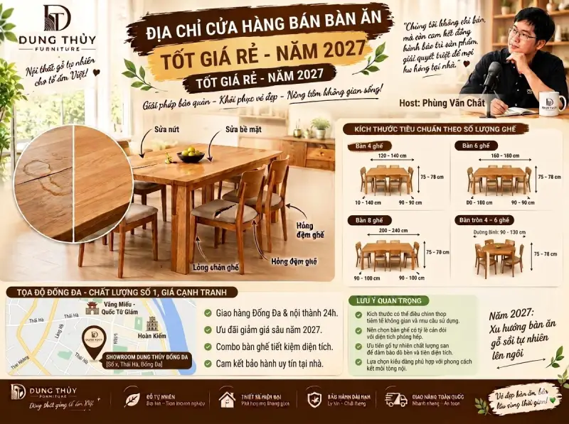 cửa hàng bán bàn ăn tại Đống Đa