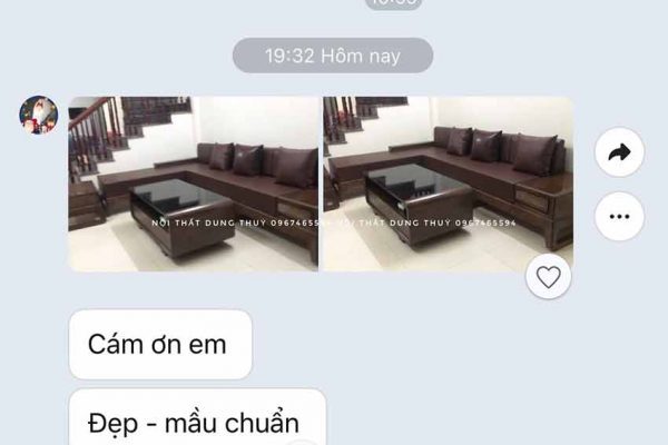 sofa góc L chân cuốn