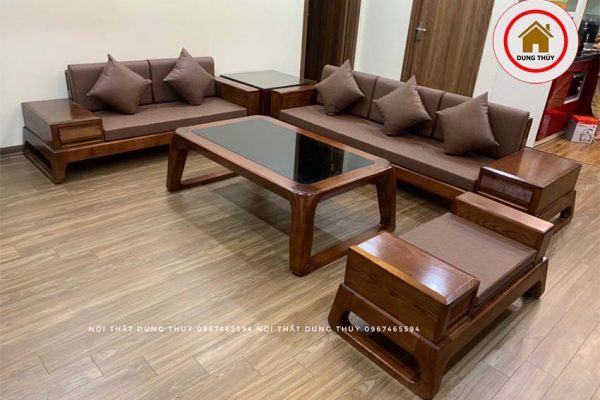sofa gỗ Hoàng Mai chất3