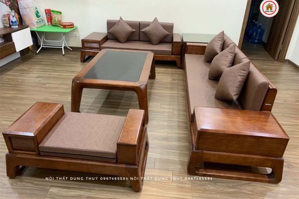 sofa gỗ Hoàng Mai chất3