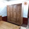 tủ gỗ 4 cánh hương xám