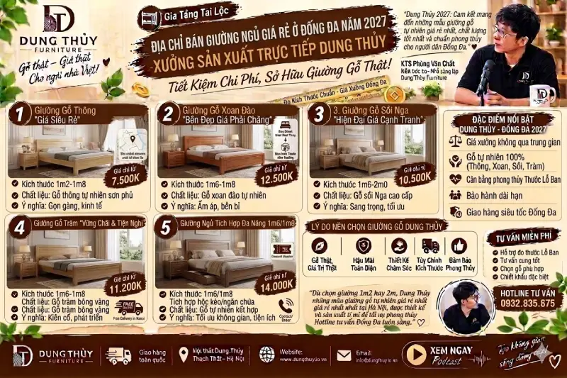 Địa chỉ bán giường ngủ giá rẻ ở Đống Đa năm 2027