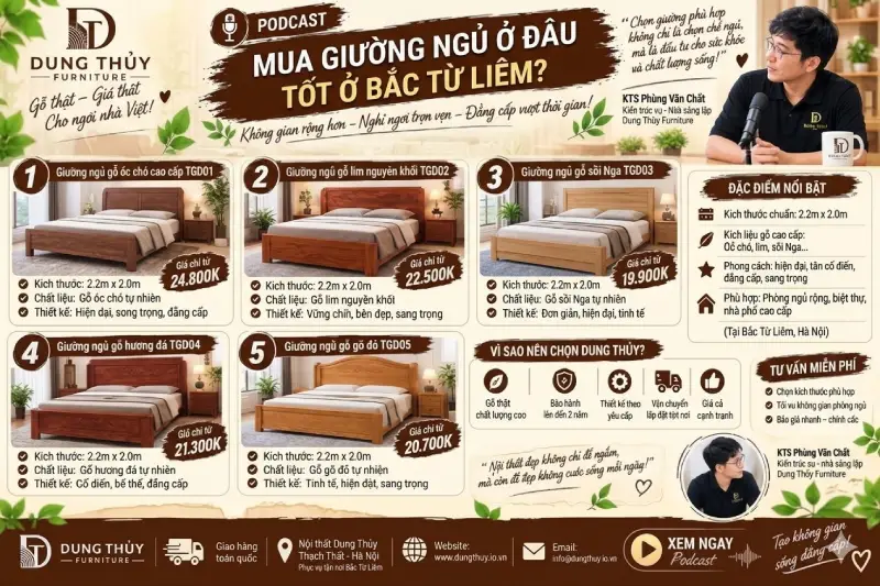 Mua giường ngủ ở đâu tốt ở Bắc Từ Liêm