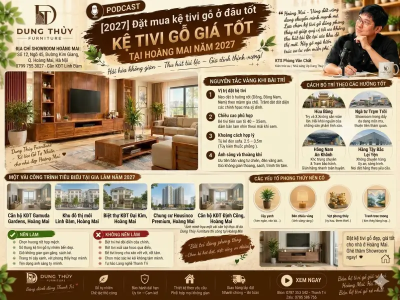 Nơi bán kệ tivi gỗ giá rẻ ở Hoàng Mai năm 2027