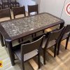 bàn ăn 6 ghế 1 lá BA39
