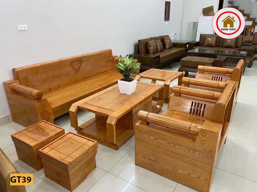 Ghế đối kim cương gỗ sồi Nga GT39