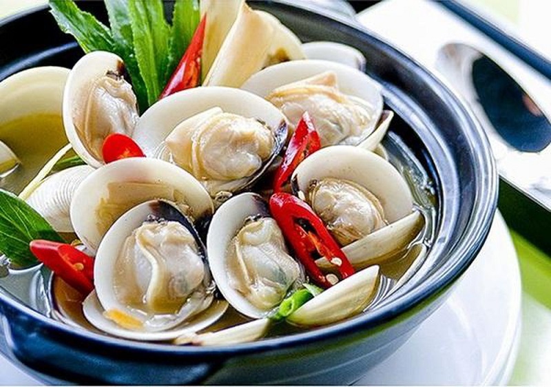 ngao hấp sả