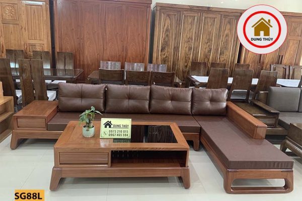 Bộ ghế sofa chân quỳ gỗ xoan đào Nam Phi SG88