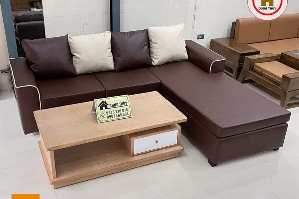 ghế salon bọc da chữ L SL10