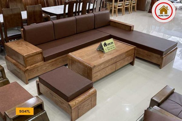 sofa góc chữ L chân cuốn SG47 đẹp