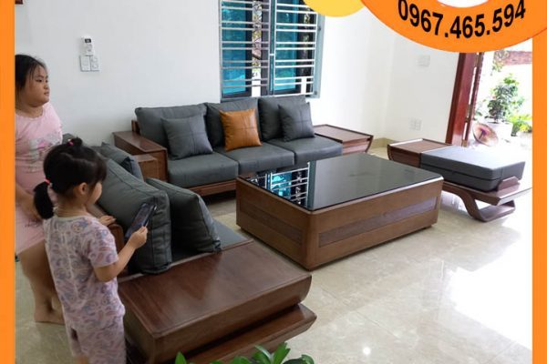 bộ sofa SG89x cánh tiên gỗ sồi