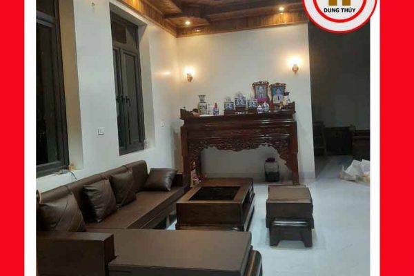 Sofa góc chữ L đùi gà gỗ sồi Nga SG77L